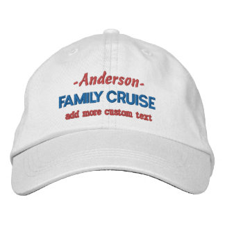 Family Cruise Trip Vacation | Custom Name + Text Embroidered Hat