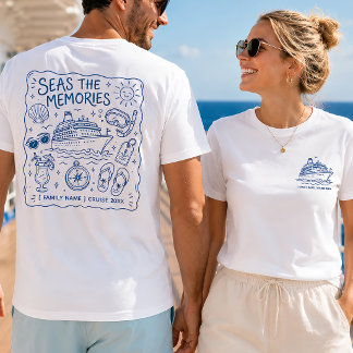 Family Cruise Vacation Doodle Personalized T-Shirt