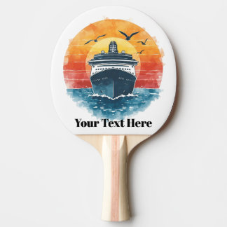 Family Cruise Vacation Fun Set Sail Custom Ping Pong Paddle