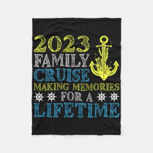 Family Cruise Vacation Funny Party Trip Ship Cloth Fleece Blanket