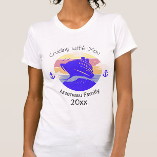 Family Cruise White/orange Personalize T-Shirt