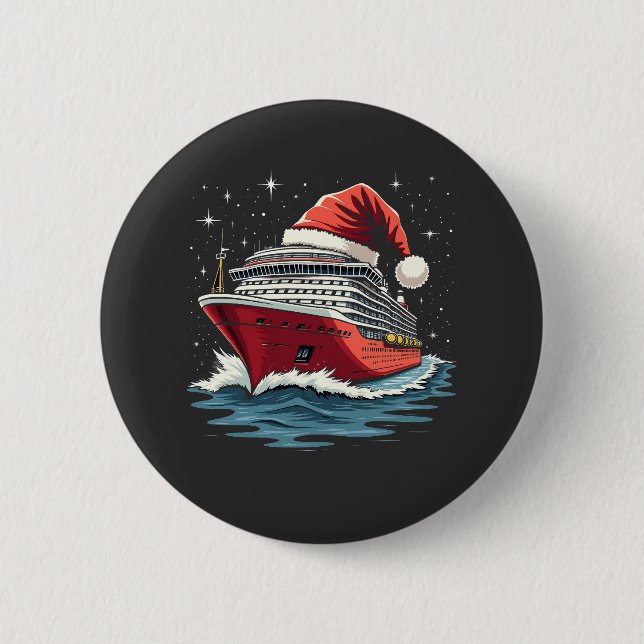 Family Cruising Cruise ship Matching Christmas  2 Inch Round Button (Front)