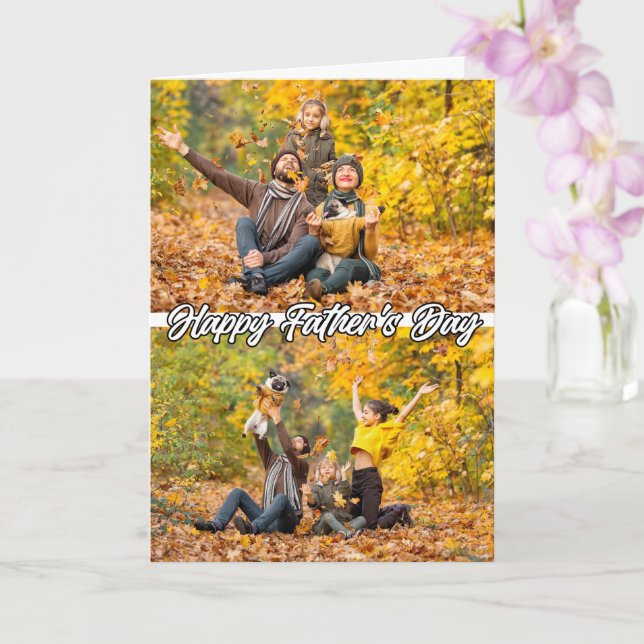 Family Custom 2-photos Template Father's Day (Orchid)