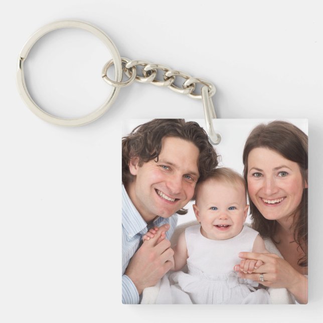 Family Custom Add Photo Keychain (Front)
