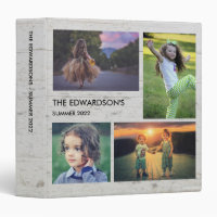 Family custom photo collage 4 pictures wood