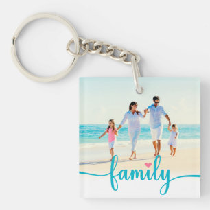 Family Custom Photograph/Colors Keychain
