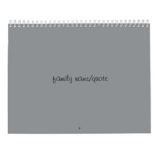 Family Customisable Calendar