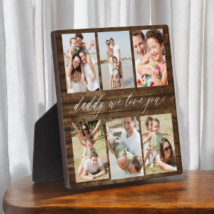 Family Dad - Father's Day Wood Photo Collage Plaque