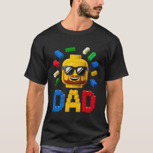 Family Dad Master Builder Building Bricks Blocks F T-Shirt