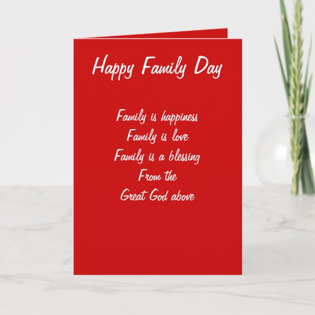 Family day love card (Front)