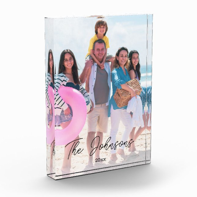 Family Day | Modern Photo Name Personalized Decor (Left)
