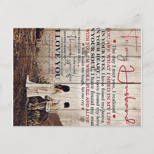 Family Decoration Gift To My Husband Design Announcement Postcard