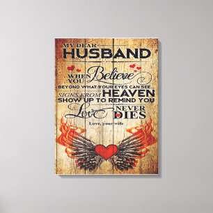 Family Decoration, To My Husband Gift Canvas Print
