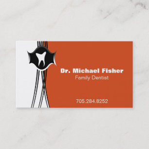 Family Dentist Business Card - Tooth Silhouette