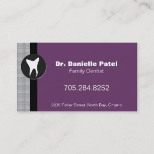 Family Dentist Business Card - Tooth Silhouette
