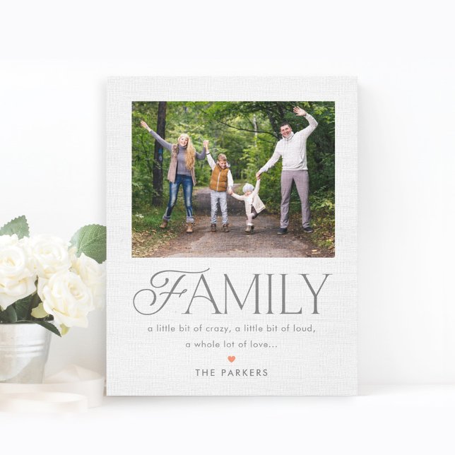 Family Description Editable Colour Wrapped Canvas (Creator Uploaded)
