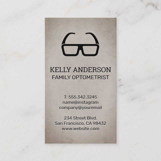 Family Doctor | Practice MD | Optometry Business Card (Front)