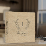 Family documents estate planning personalized binder<br><div class="desc">Custom monogrammed family name and established year elegant chic rustic country farmhouse style ochre beige burlap important family documents organizer binder.         A modern keepsake kitchen gift for weddings,  anniversaries,  housewarmings,  Thanksgiving,  Christmas,  or any other occasion.</div>