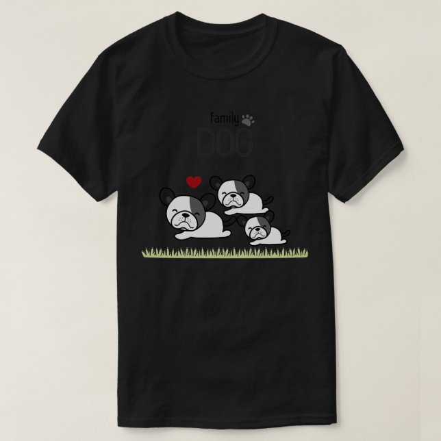 Family Dog Cute Dog T-Shirt (Design Front)