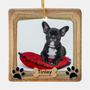 Family Dog Frame - DIY Photo Ceramic Ornament