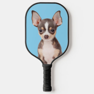 Family Dog Photo Baby Blue Pickleball Paddle