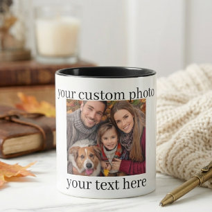 Family & Dog Photo Mug Personalized Gift