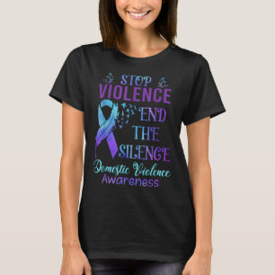 Family Domestic Violence Awareness Purple Ribbon T-Shirt