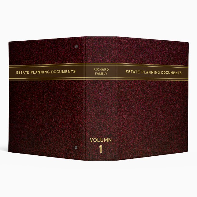 Family Estate Planning Portfolio Trust Brown Theme Binder (Background)