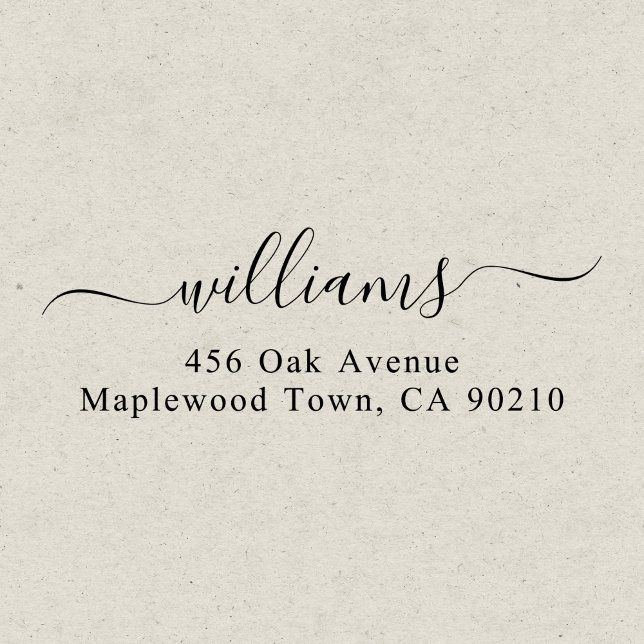 Family Fancy Handwritten Script Simple Self-inking Stamp (Creator Uploaded)