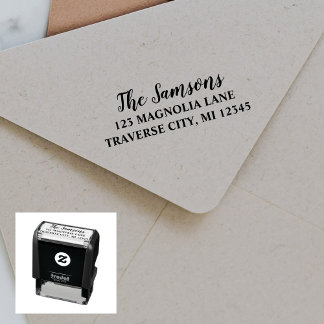 Family Fancy Return Address Self-inking Stamp