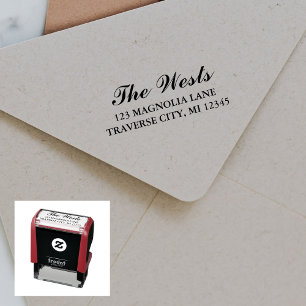 Family Fancy Return Address Self-inking Stamp