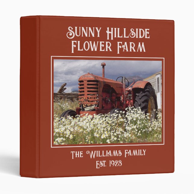 Family Farm Barn Red Tractor Photo Binder (Front/Spine)