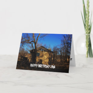 FAMILY FARM HOUSE Birthday Card