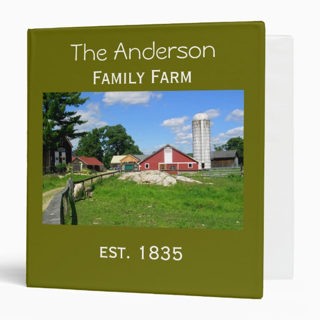 Family Farm Keepsake Photo Album Binder (Front/Inside)