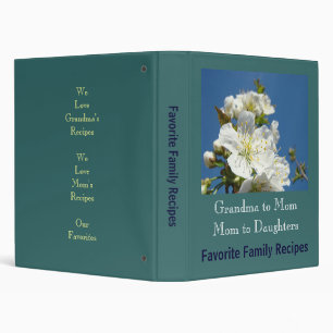 Family Favourite Recipe binder Grandma Mom Daughte
