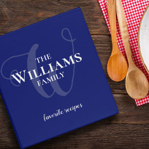Family Favourite Recipes dark-blue Binder