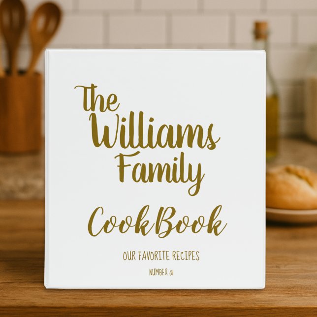 Family Favourite Recipes White CookBook Binder (Creator Uploaded)