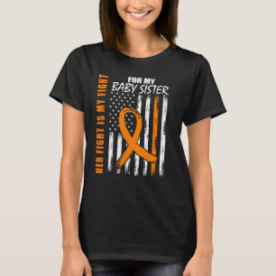 Family Fight Baby Sister Leukemia Awareness USA Fl T-Shirt