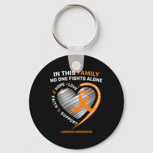 Family Fight Leukaemia Awareness Products Gift Men Keychain