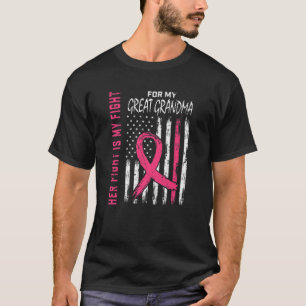 Family Fight Pink Great Grandma Breast Cancer Awar T-Shirt
