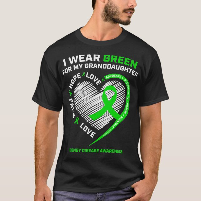 Family Fighter Gifts Granddaughter Kidney T-Shirt (Front)