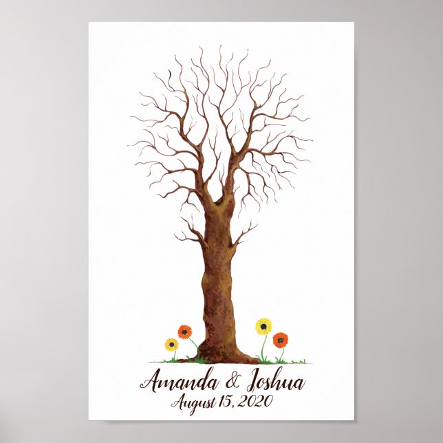 Family Fingerprint Tree Guest Book (Front)