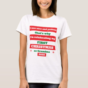 Family First Christmas as a Grandma Funny Quote T-Shirt