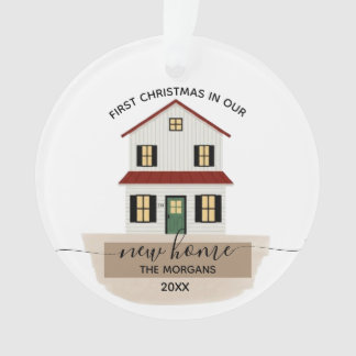 Family First Christmas Housewarming New Home  Ornament