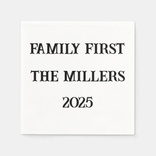 Family First Custom Napkins – Reunion Party 2025