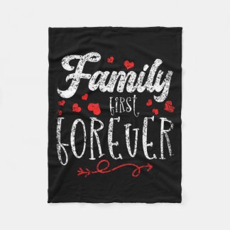 Family First Forever Reunion Families Gathering Fleece Blanket