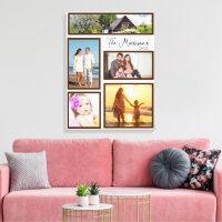 Family Five Photo Collage Customizable