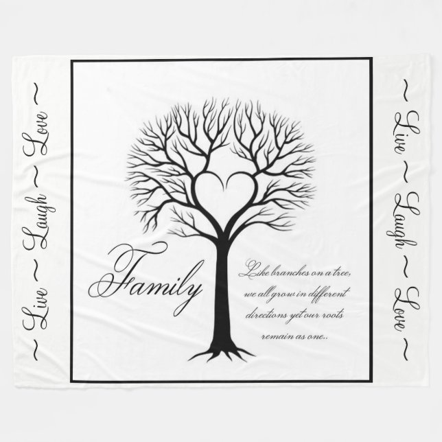 Family Fleece Blanket (Front (Horizontal))