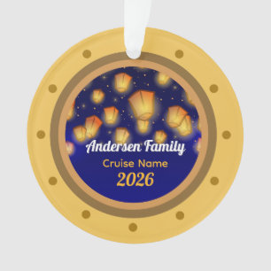 Family Floating Lantern Cruise Vacation Tree Ornament