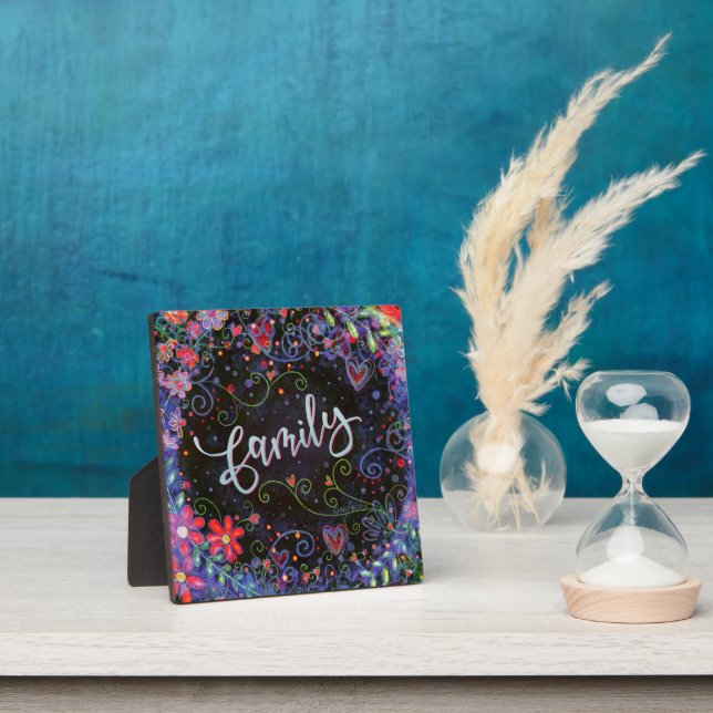Family Floral Pretty Inspirational Inspirivity  Plaque (Insitu)